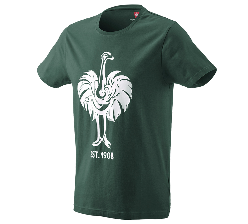 Skogsbruk / Trädgård: e.s. T-shirt 1908 + grön/vit