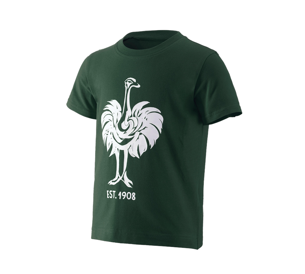 Överdelar: e.s. T-shirt 1908, barn + grön/vit