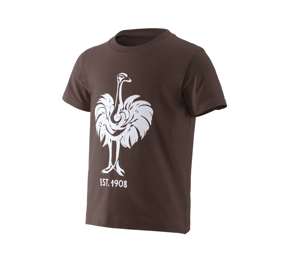 Shirts, Pullover & more: e.s. T-shirt 1908, children + chestnut/white