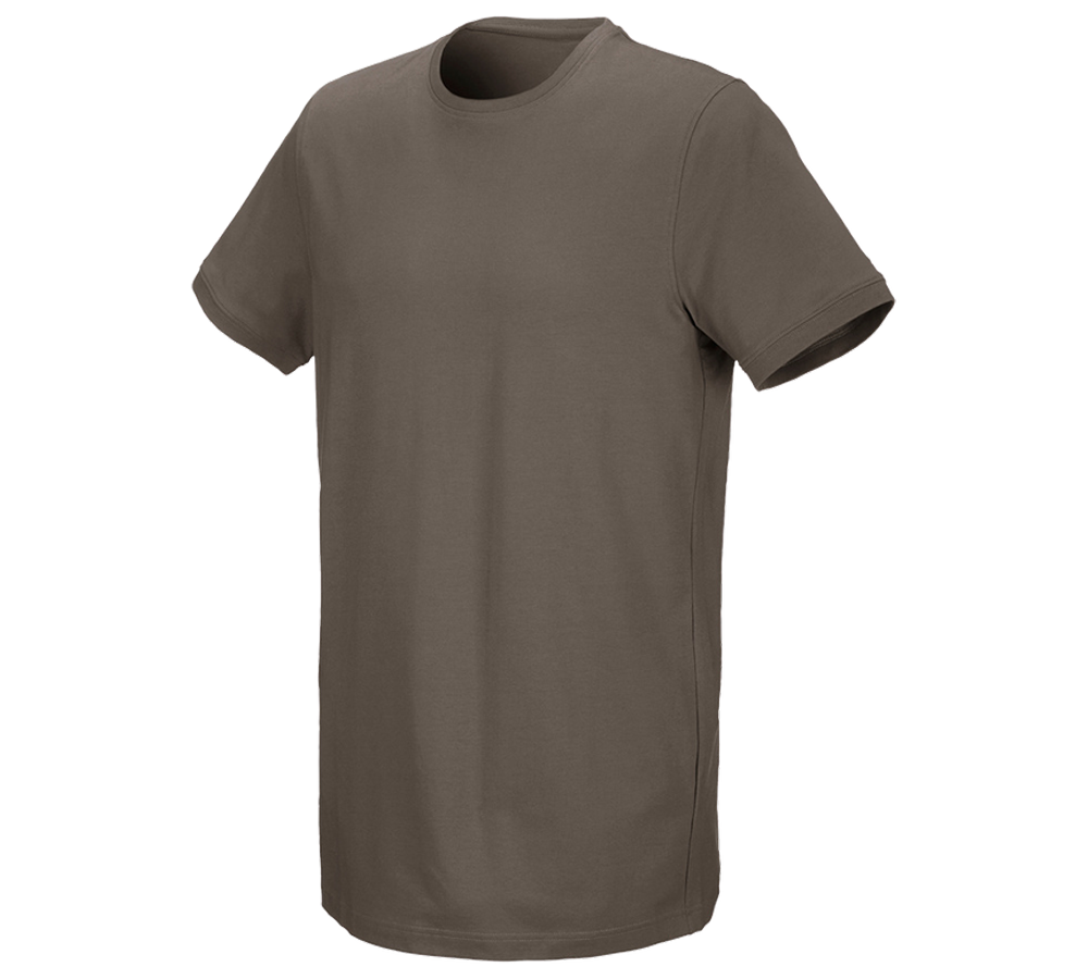 Gardening / Forestry / Farming: e.s. T-shirt cotton stretch, long fit + stone