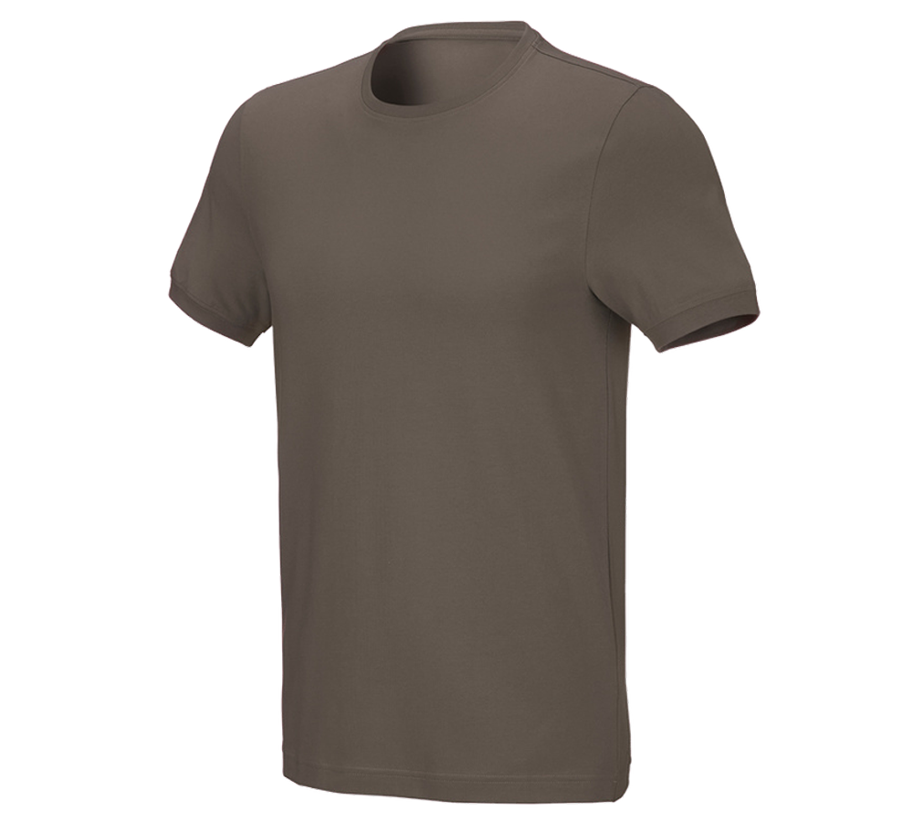 Överdelar: e.s. T-shirt cotton stretch, slim fit + sten