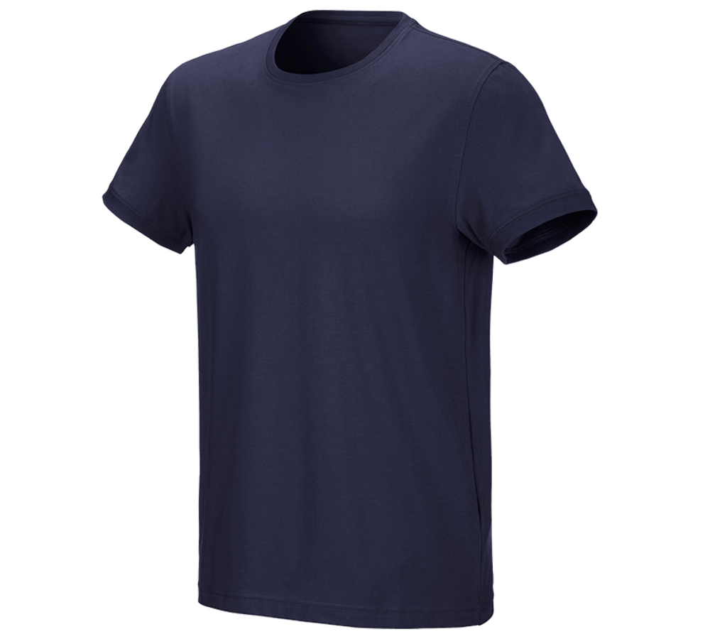Överdelar: e.s. T-shirt cotton stretch + mörkblå