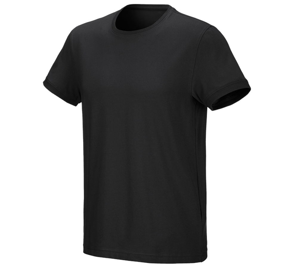Överdelar: e.s. T-shirt cotton stretch + svart