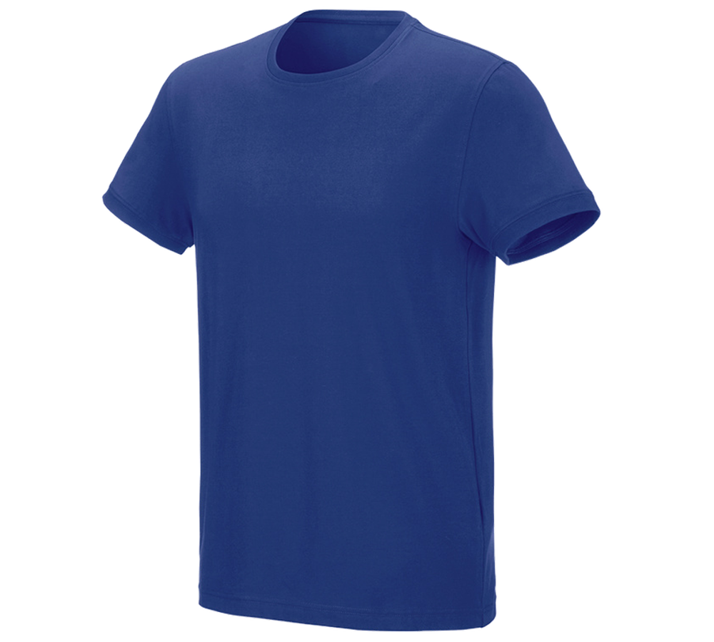 Överdelar: e.s. T-shirt cotton stretch + kornblå