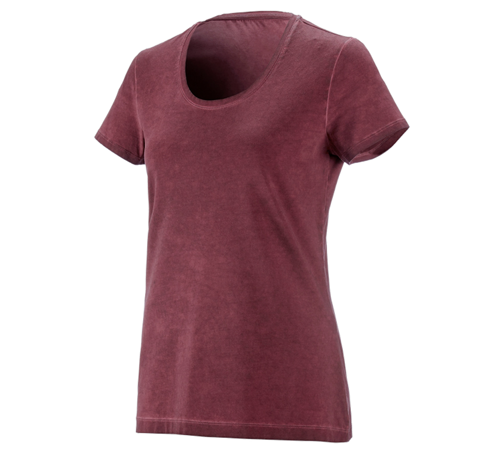 Plumbers / Installers: e.s. T-Shirt vintage cotton stretch, ladies' + ruby vintage