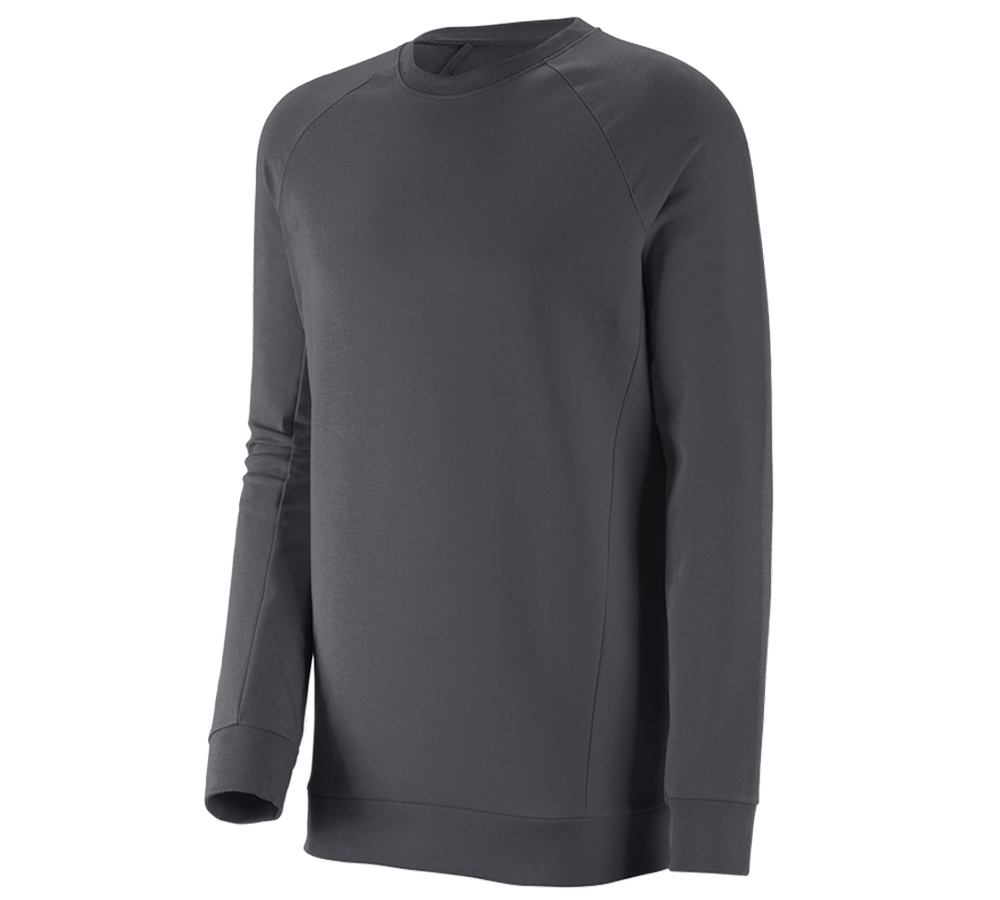 Gardening / Forestry / Farming: e.s. Sweatshirt cotton stretch, long fit + anthracite