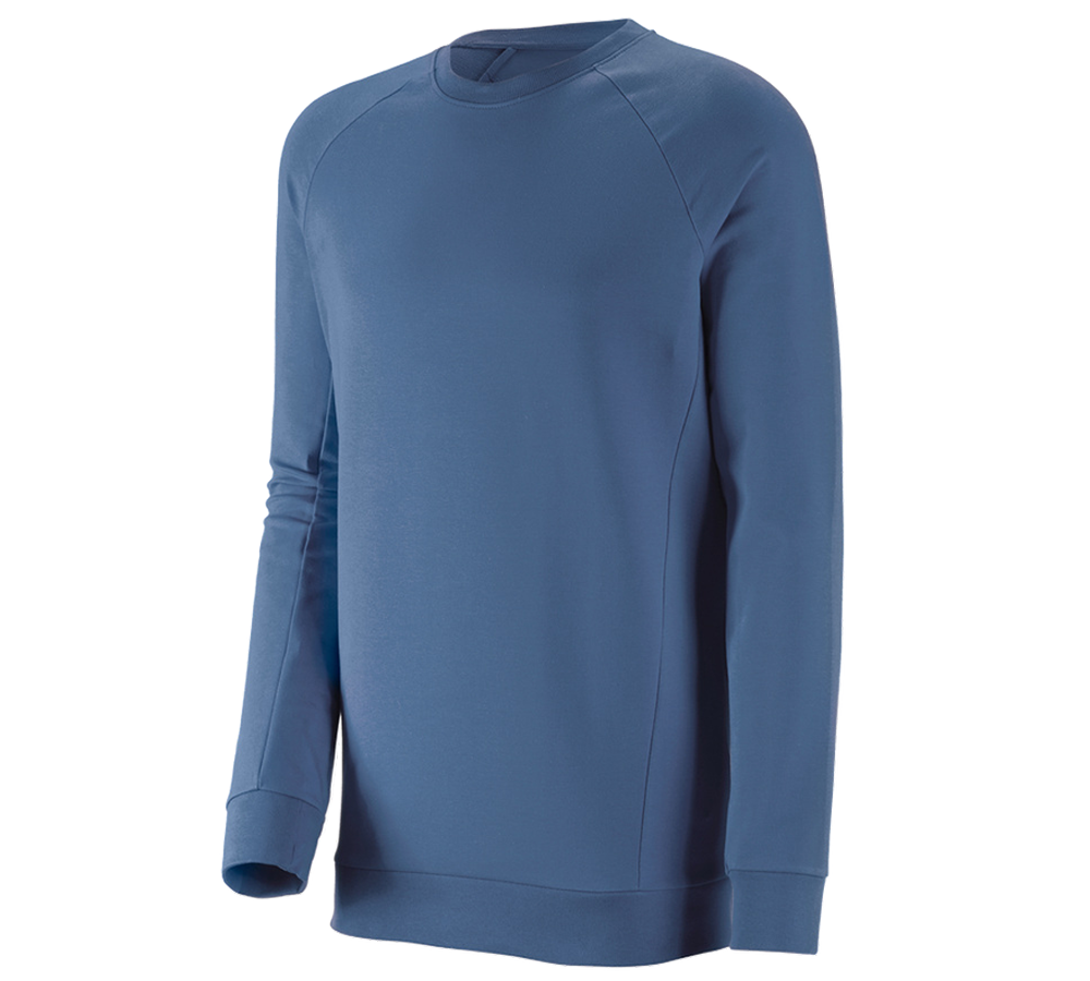 Topics: e.s. Sweatshirt cotton stretch, long fit + cobalt