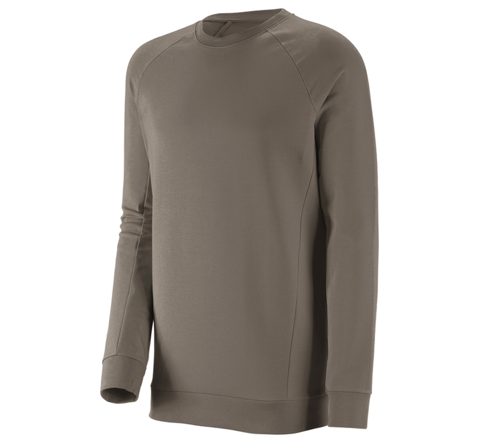 Topics: e.s. Sweatshirt cotton stretch, long fit + stone