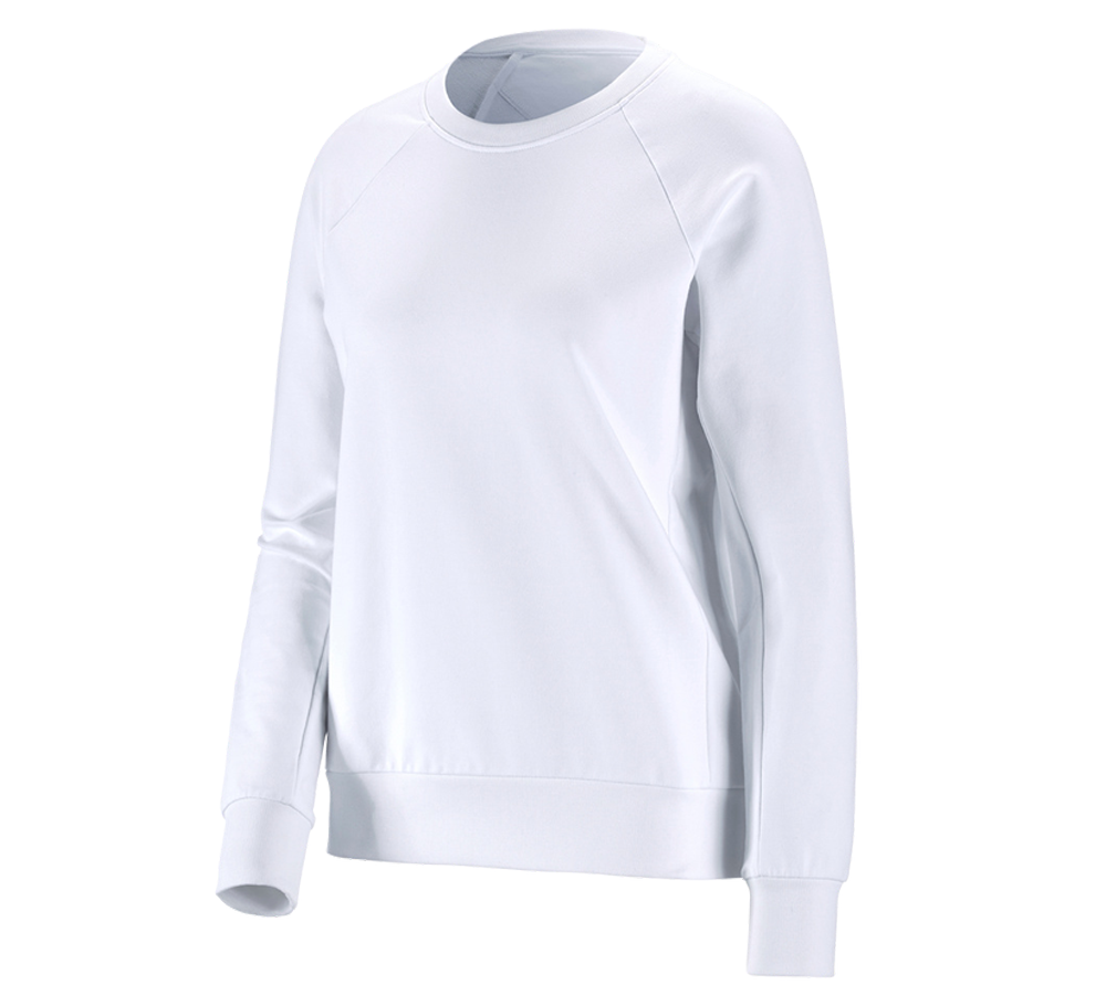 Shirts, Pullover & more: e.s. Sweatshirt cotton stretch, ladies' + white