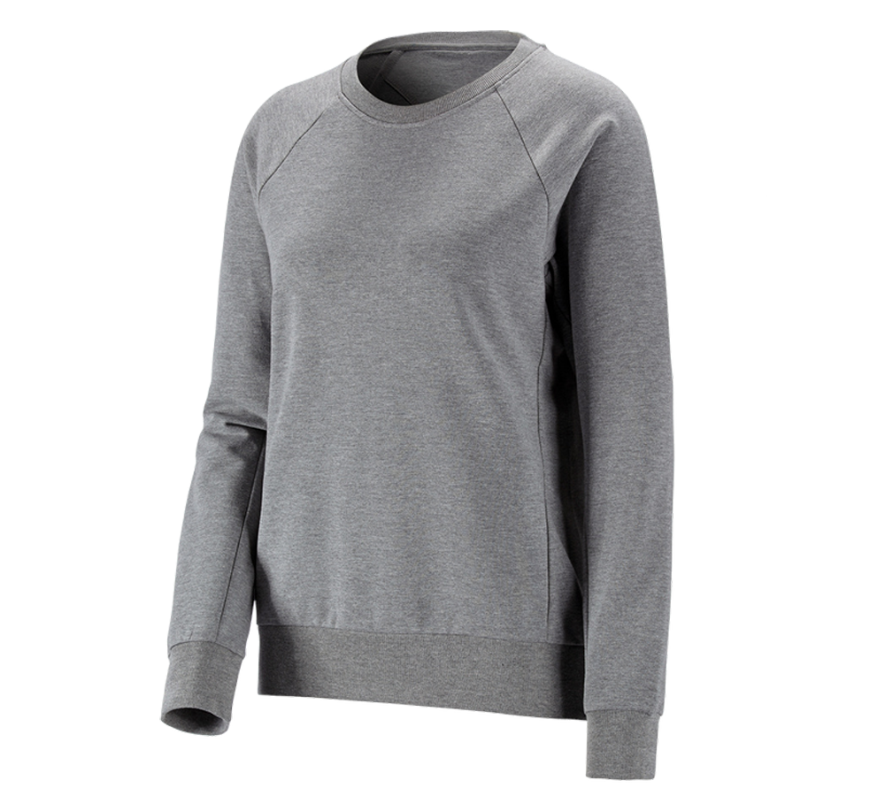 Plumbers / Installers: e.s. Sweatshirt cotton stretch, ladies' + grey melange