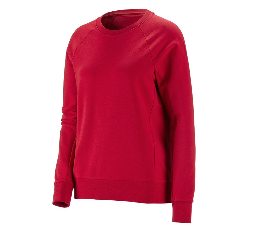 Shirts, Pullover & more: e.s. Sweatshirt cotton stretch, ladies' + fiery red