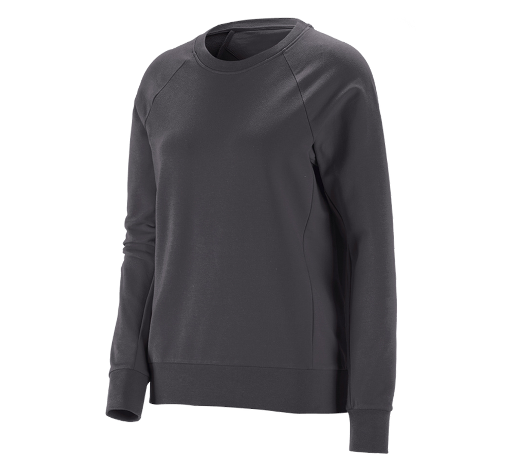 Shirts, Pullover & more: e.s. Sweatshirt cotton stretch, ladies' + anthracite