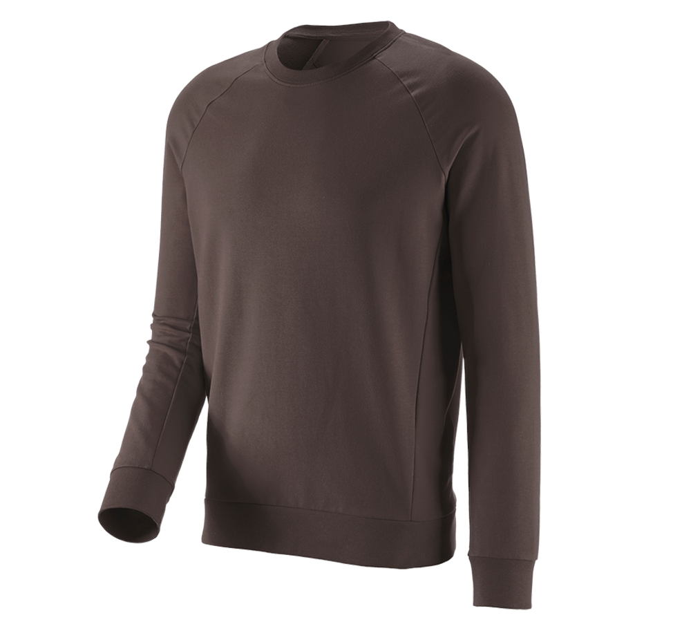 Shirts, Pullover & more: e.s. Sweatshirt cotton stretch + chestnut