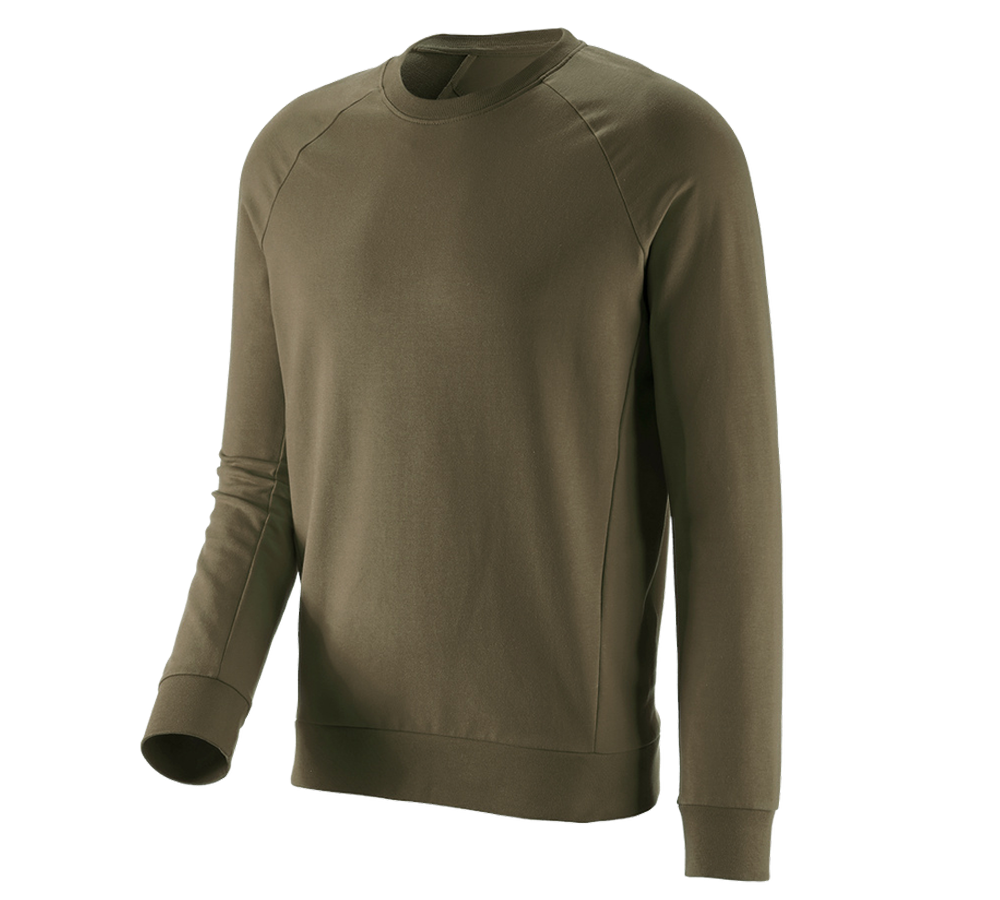 Shirts, Pullover & more: e.s. Sweatshirt cotton stretch + mudgreen
