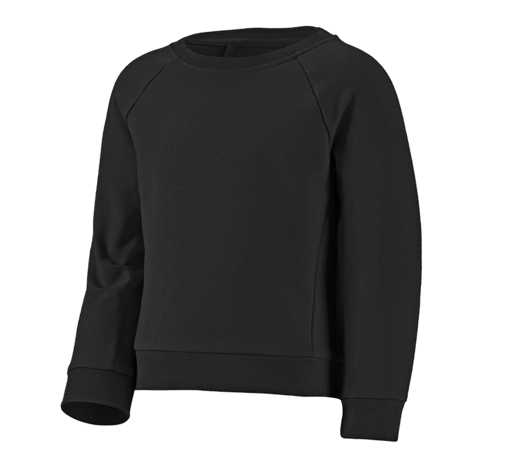 Överdelar: e.s. Sweatshirt cotton stretch, barn + svart