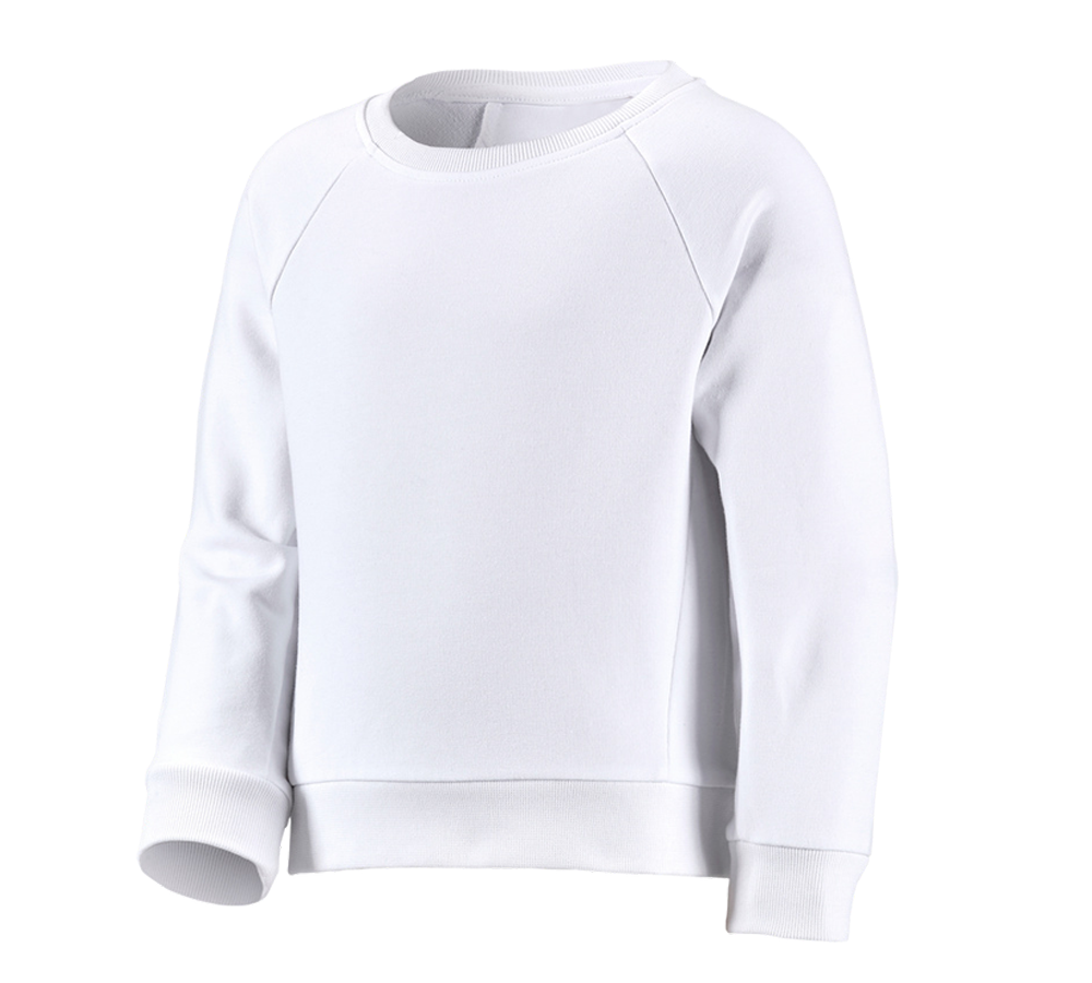 Överdelar: e.s. Sweatshirt cotton stretch, barn + vit