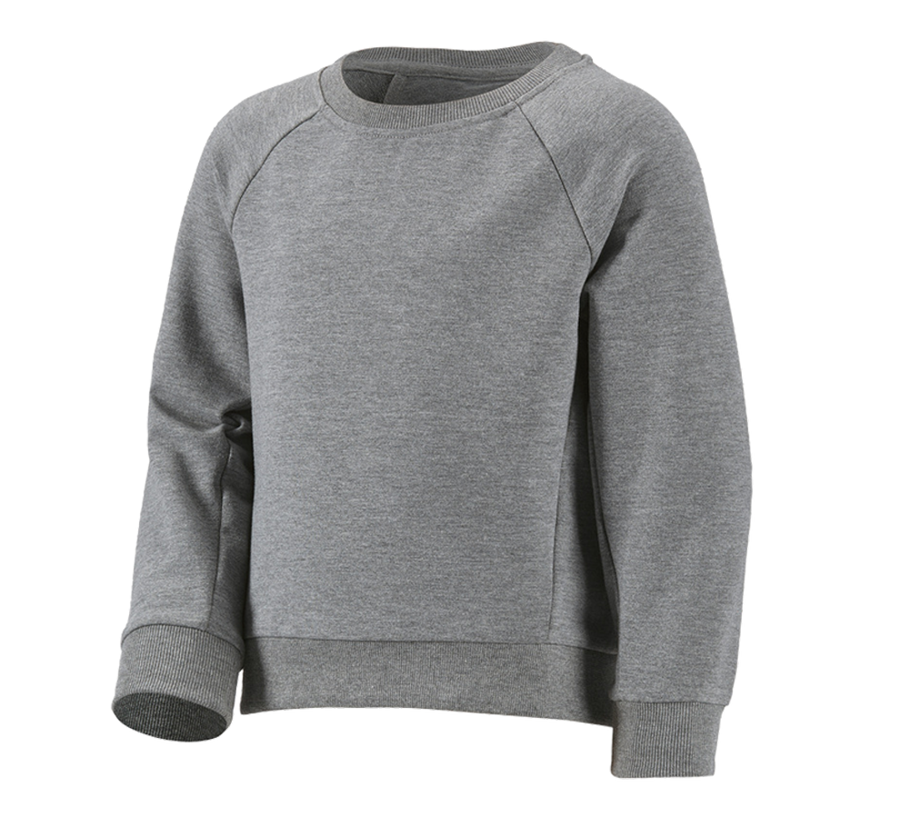 Överdelar: e.s. Sweatshirt cotton stretch, barn + gråmelerad