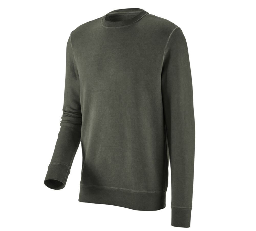 Snickare: e.s. Sweatshirt vintage poly cotton + kamouflagegrön vintage