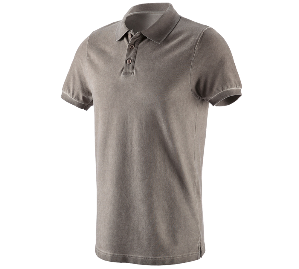 Snickare: e.s. Polo-Shirt vintage cotton stretch + taupe vintage