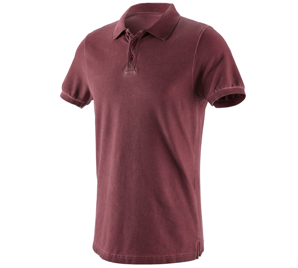 Plumbers / Installers: e.s. Polo shirt vintage cotton stretch + ruby vintage