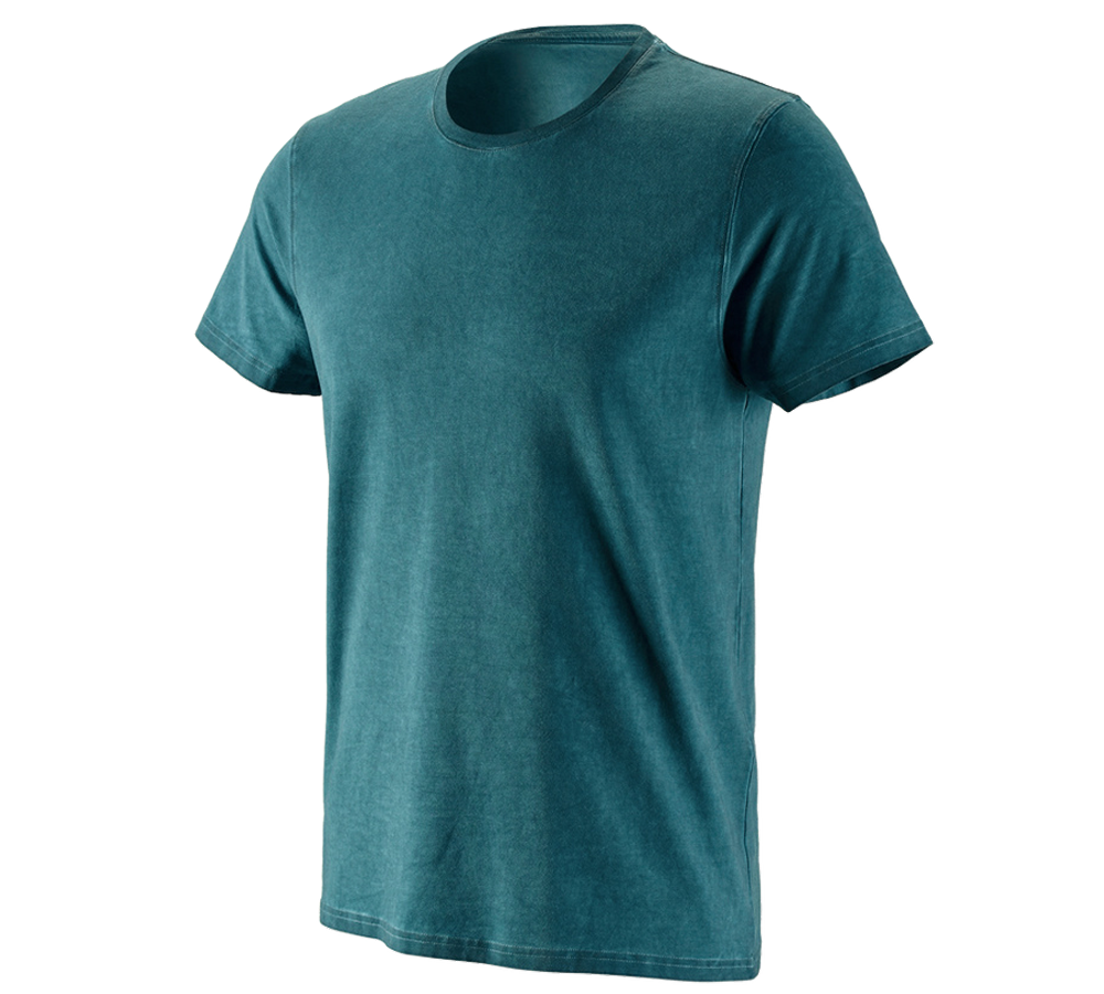 Överdelar: e.s. T-Shirt vintage cotton stretch + mörk cyan vintage