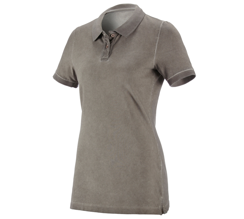 Shirts, Pullover & more: e.s. Polo shirt vintage cotton stretch, ladies' + taupe vintage