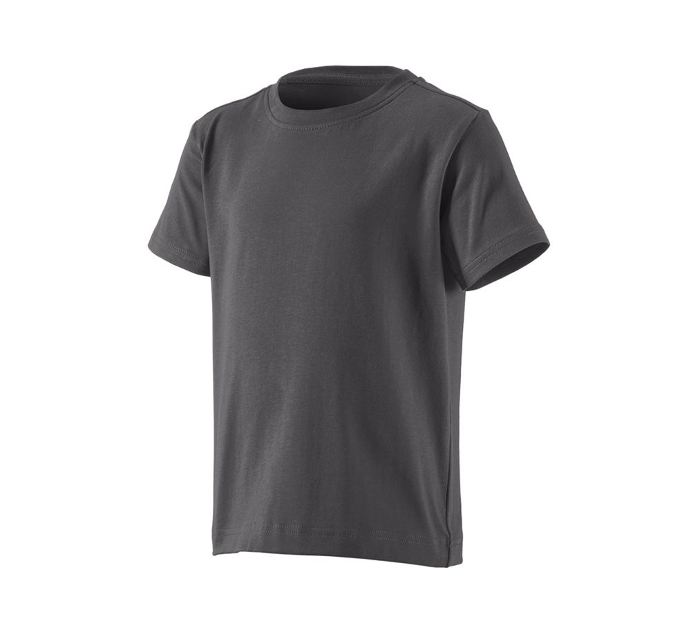 Överdelar: e.s. t-shirt cotton stretch, barn + antracit