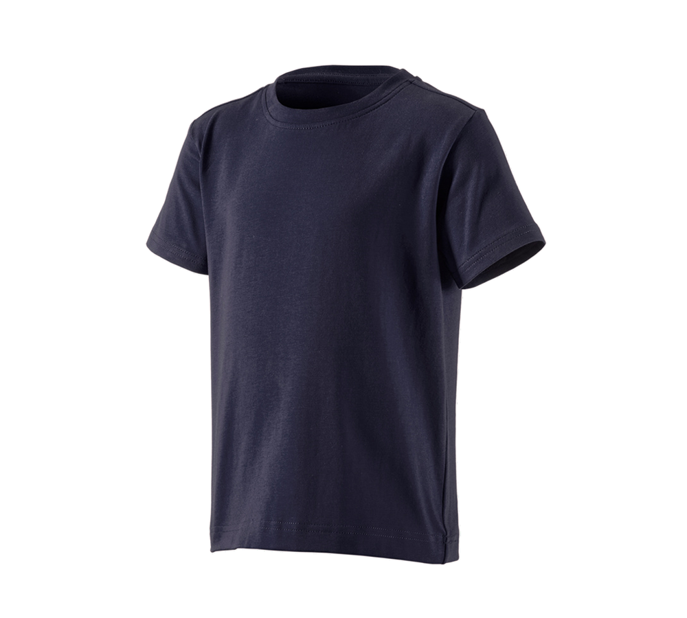 Överdelar: e.s. t-shirt cotton stretch, barn + mörkblå