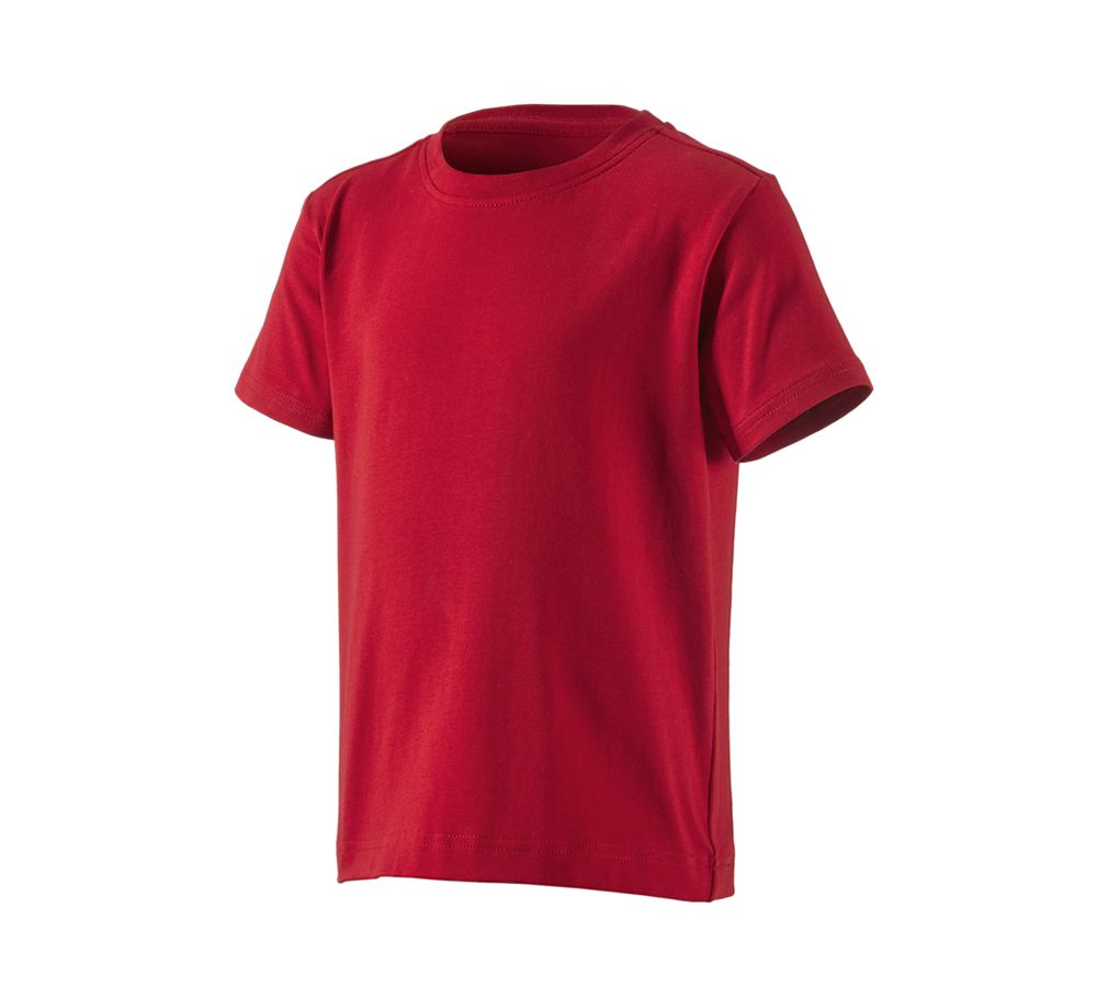 Överdelar: e.s. t-shirt cotton stretch, barn + eldröd