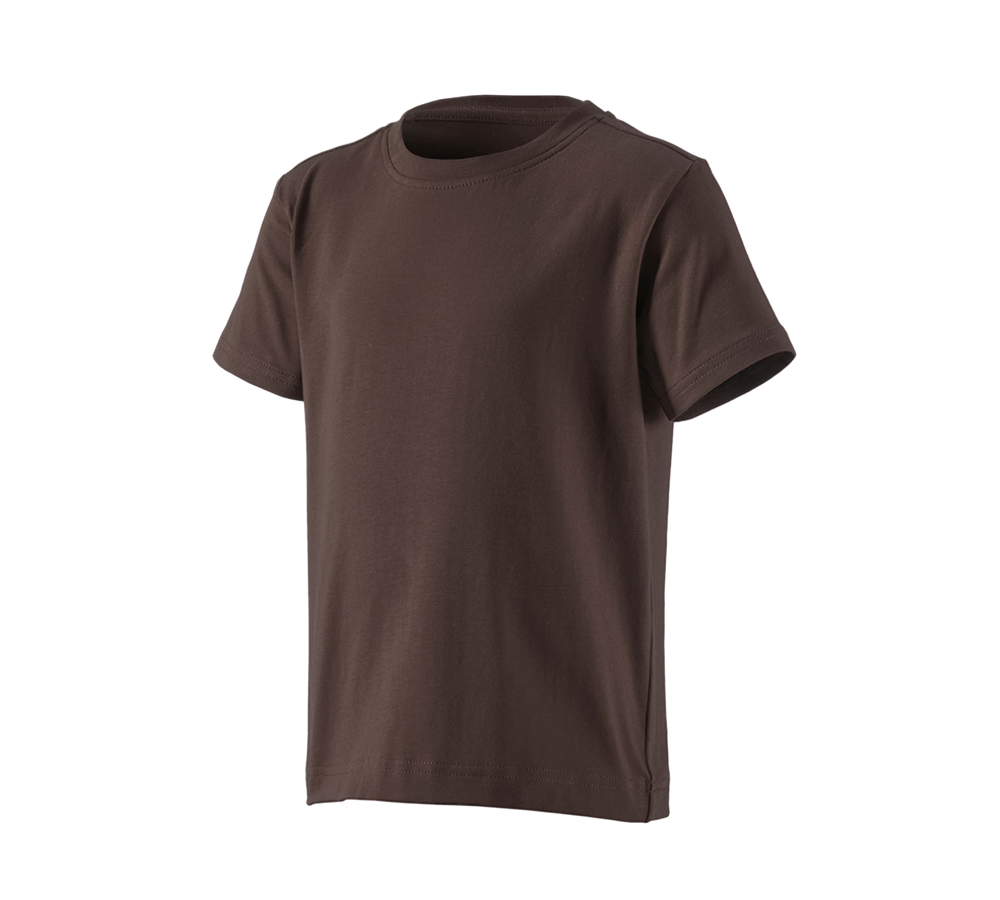 Överdelar: e.s. t-shirt cotton stretch, barn + kastanj