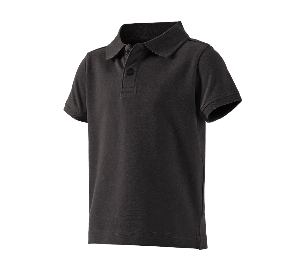 Teman: e.s. Polo-Shirt cotton stretch, barn + svart