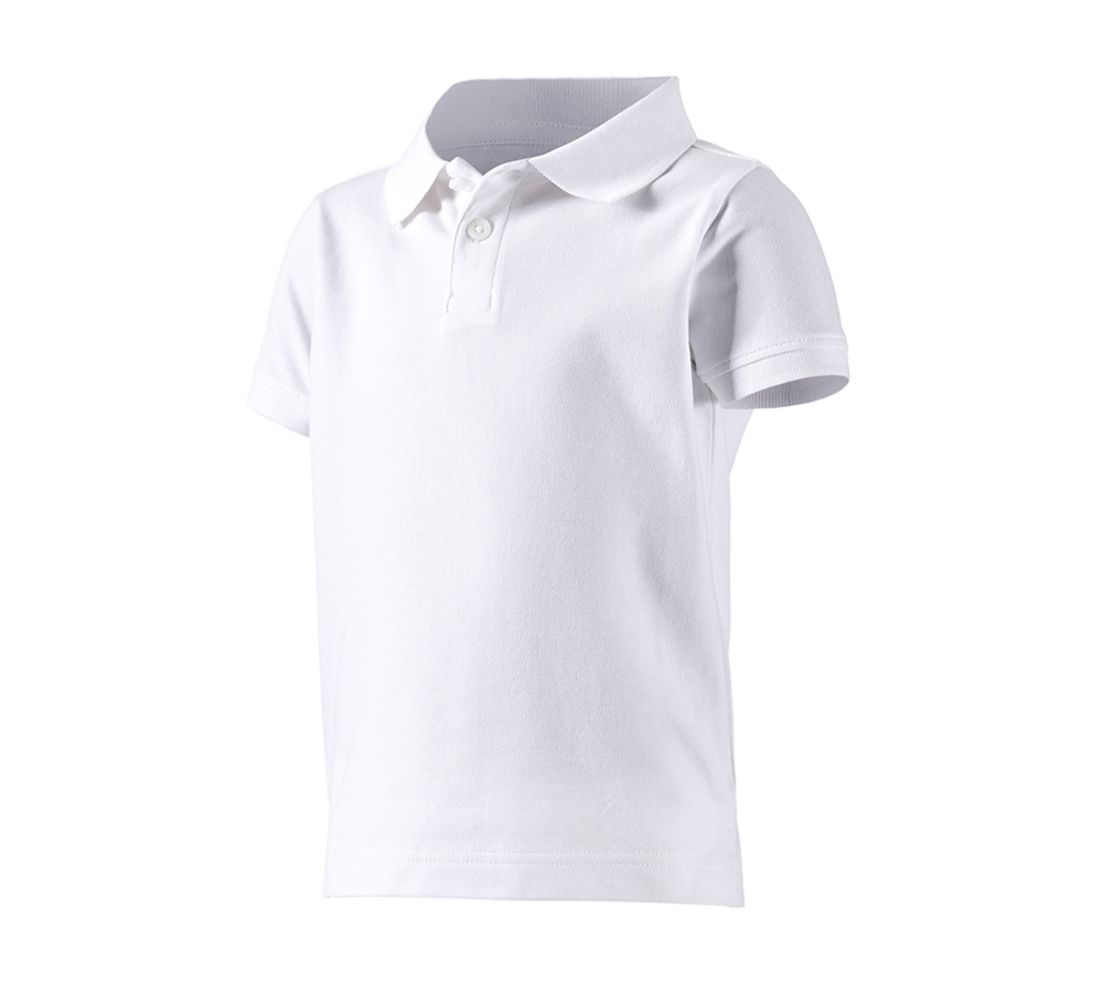 Överdelar: e.s. Polo-Shirt cotton stretch, barn + vit