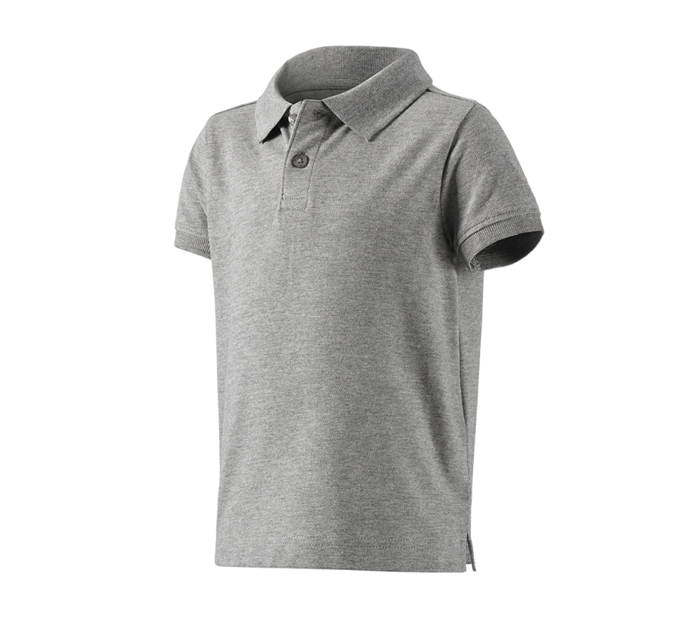 Teman: e.s. Polo-Shirt cotton stretch, barn + gråmelerad