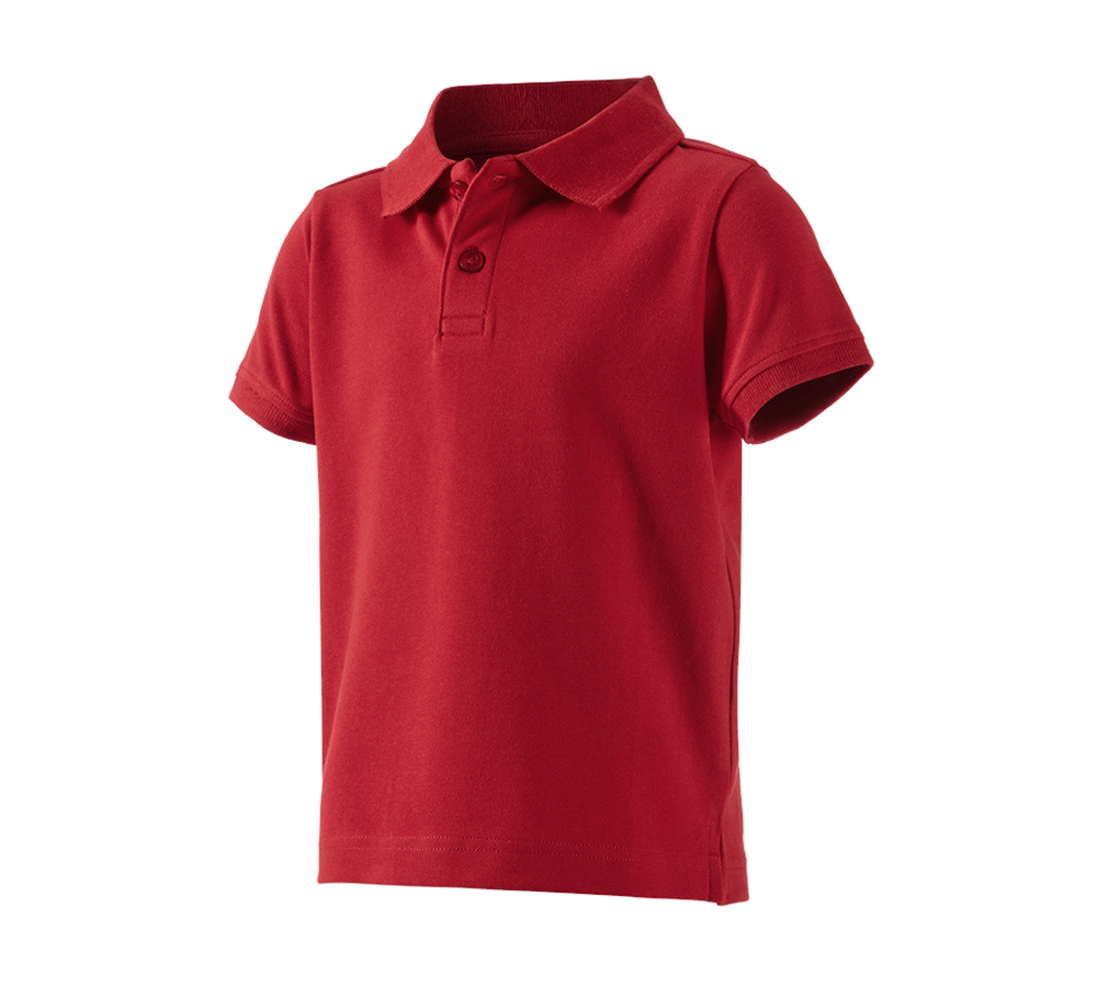 Topics: e.s. Polo shirt cotton stretch, children's + fiery red