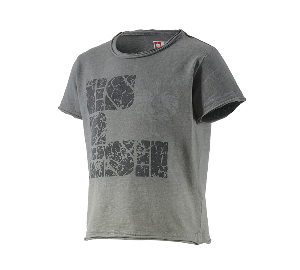 Överdelar: e.s. T-Shirt denim workwear, barn + granit vintage