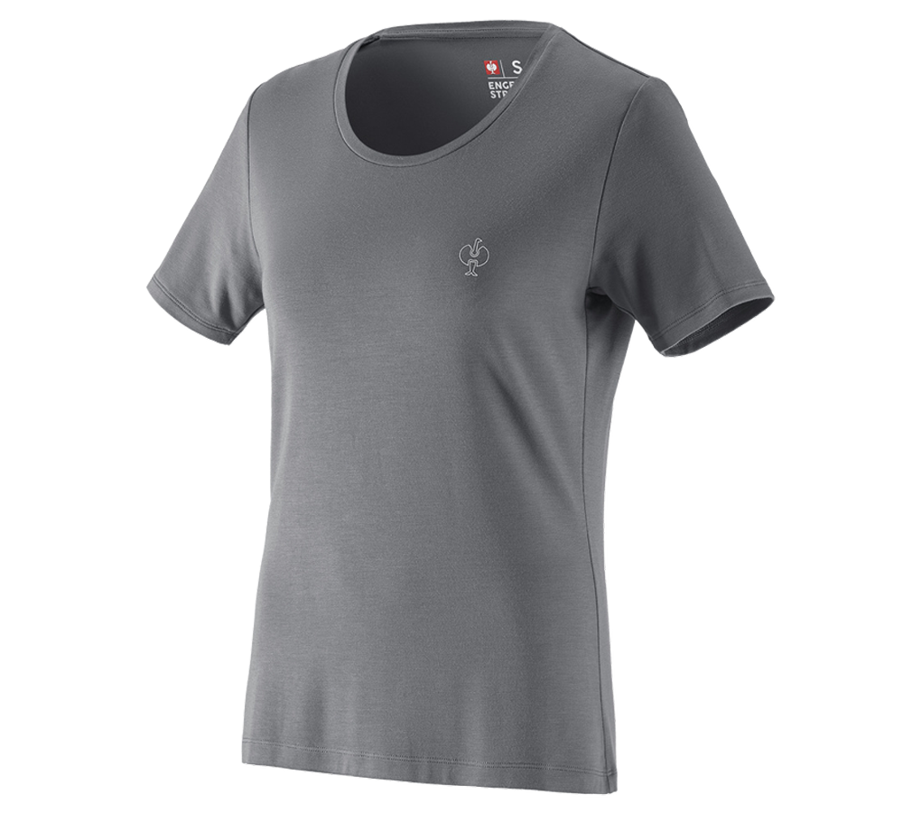Överdelar: Modal-shirt e.s. ventura vintage, dam + basaltgrå