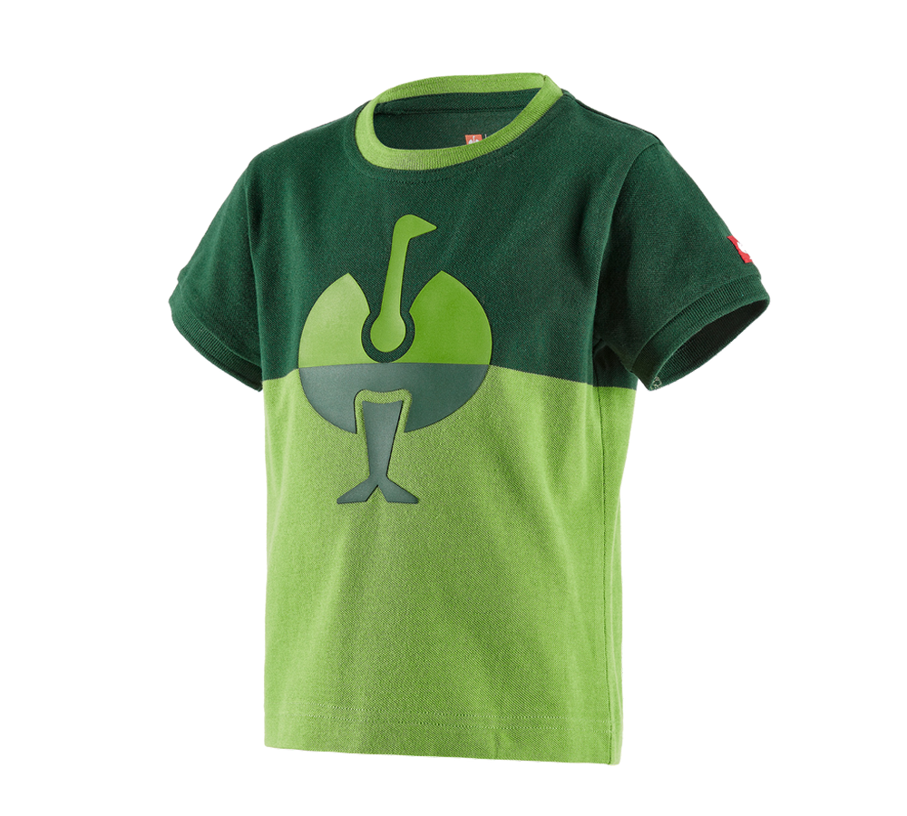 Överdelar: e.s. Pique-Shirt colourblock, barn + grön/sjögrön