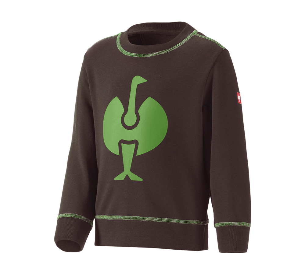 Överdelar: Sweatshirt e.s.motion 2020, barn + kastanj/sjögrön