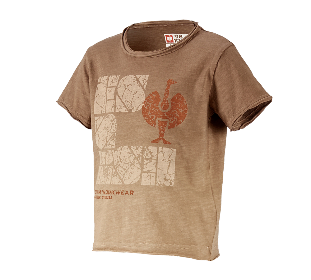 Överdelar: e.s. T-Shirt denim workwear, barn + ljusbrun vintage