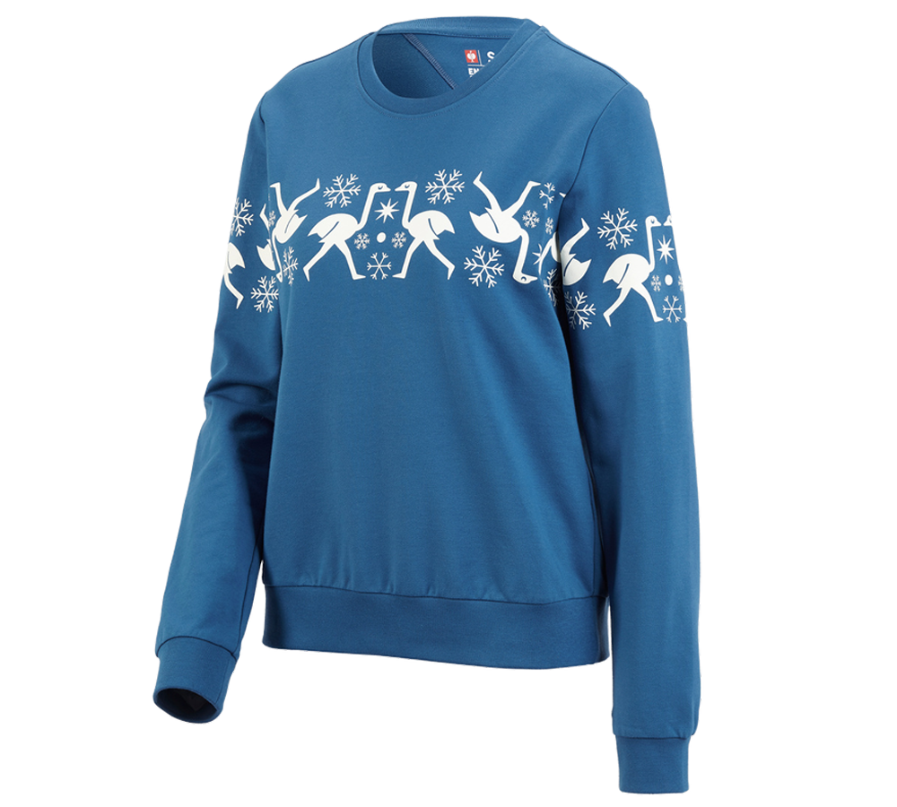 Presentidéer: e.s. Norge-sweatshirt, dam + baltikblå