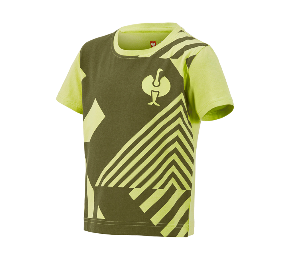 Teman: T-Shirt e.s.trail graphic, barn + enegrön/limegrön