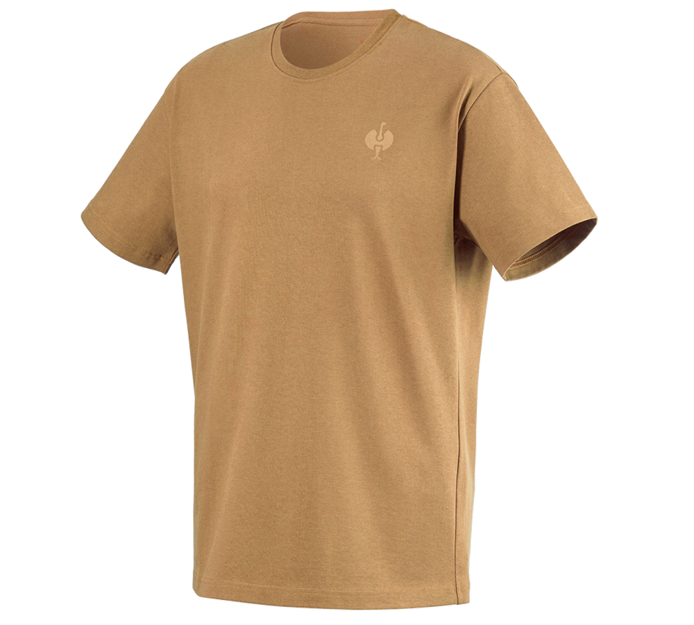 Överdelar: T-shirt heavy e.s.iconic + mandelbrun