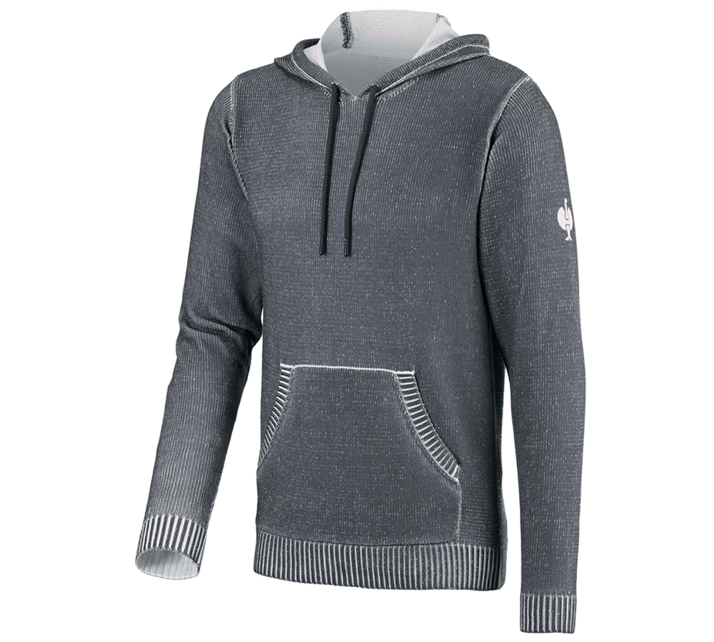 Topics: Knitted hoody e.s.iconic + carbongrey