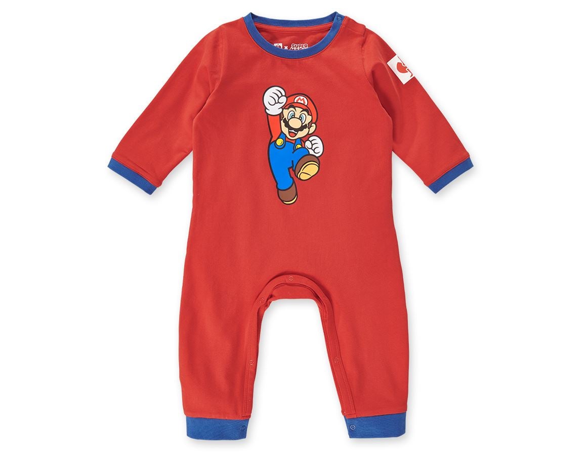Accessoarer: Super Mario baby-body + strauss röd