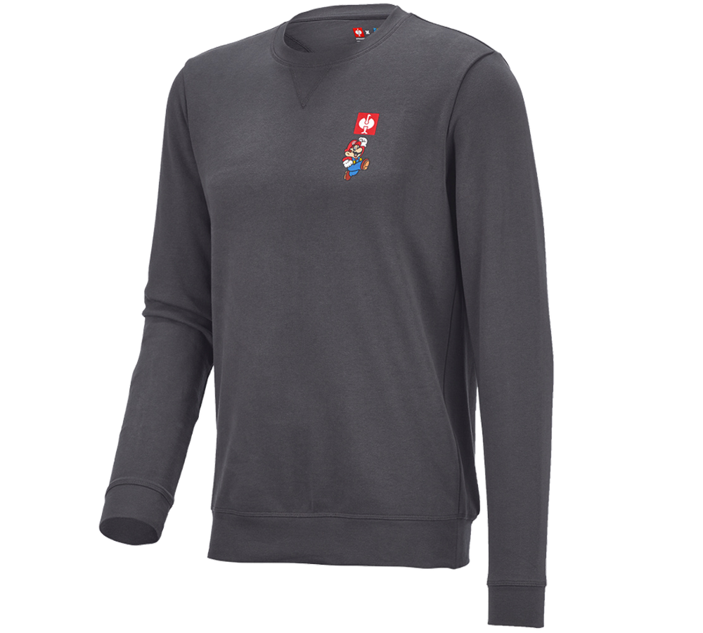 Shirts, Pullover & more: Super Mario Sweatshirt, men's + anthracite