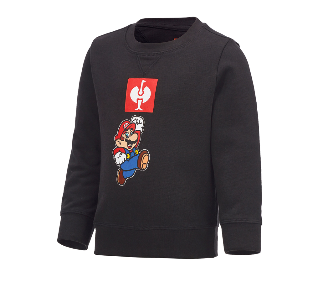 Överdelar: Super Mario sweatshirt, barn + svart
