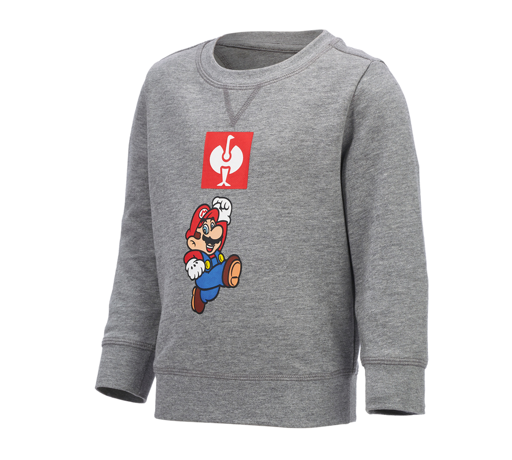 Samarbeten: Super Mario sweatshirt, barn + gråmelerad