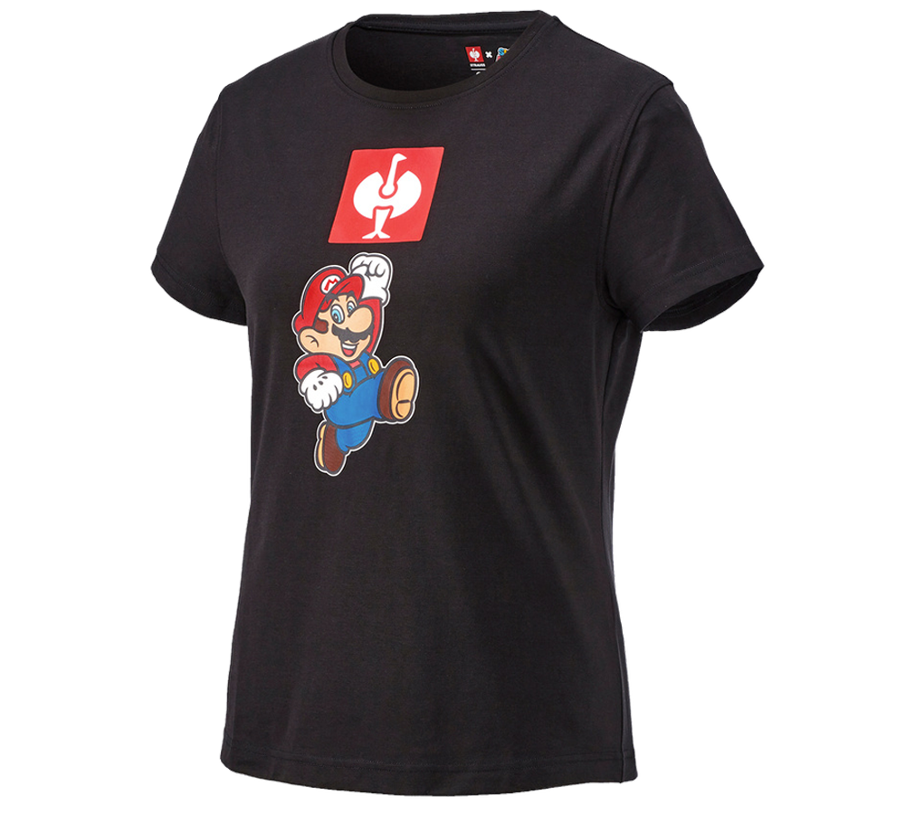 Överdelar: Super Mario T-shirt, dam + svart