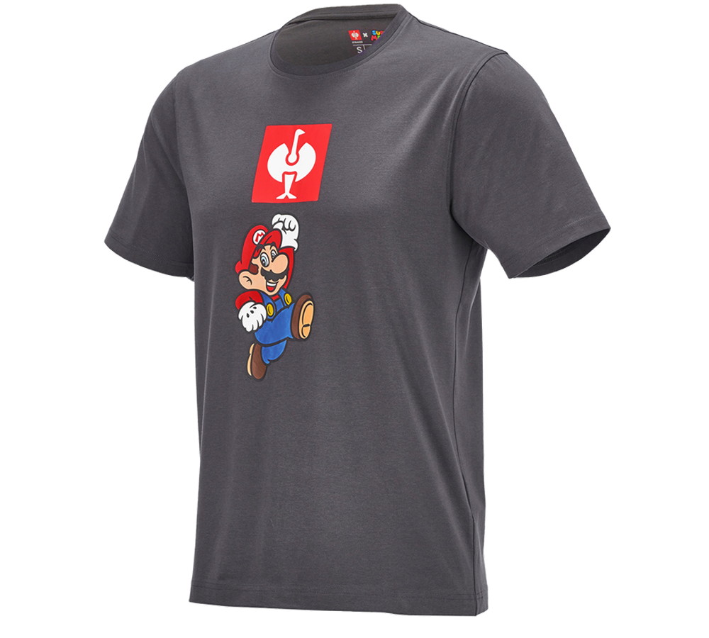 Överdelar: Super Mario t-shirt, herr + antracit