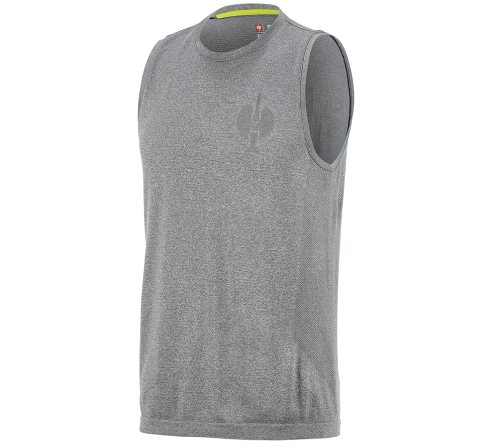 Överdelar: Athletic-shirt seamless e.s.trail + basaltgrå melange